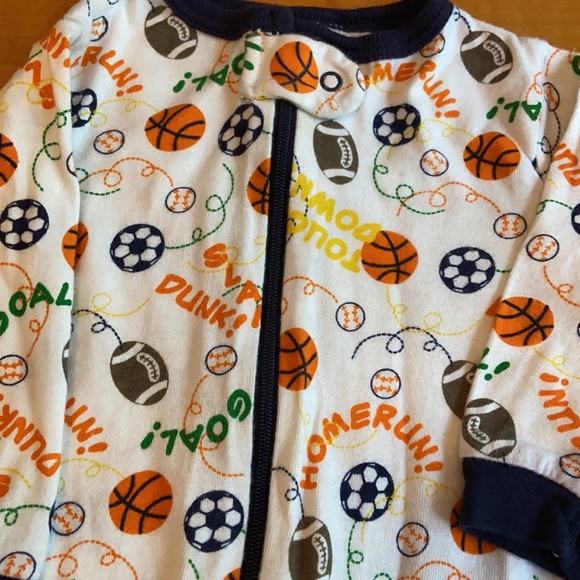 Sports Pajamas Bundle: Newborn and 0-3 Months - Picture 7 of 7
